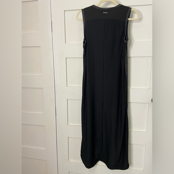 MONDETTA Black Heathered Grey High Low MIDI Dress Medium - Picture 2 of 8